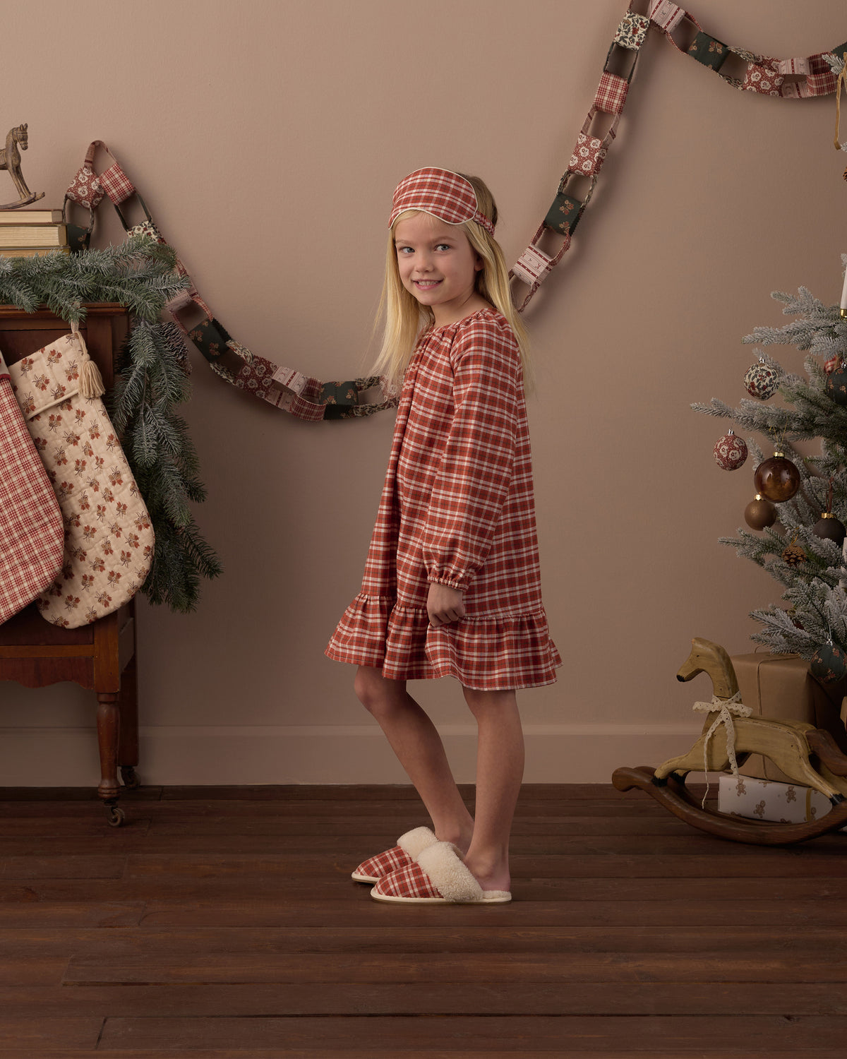 Rylee and Cru Sleep Mask - Ruby Plaid