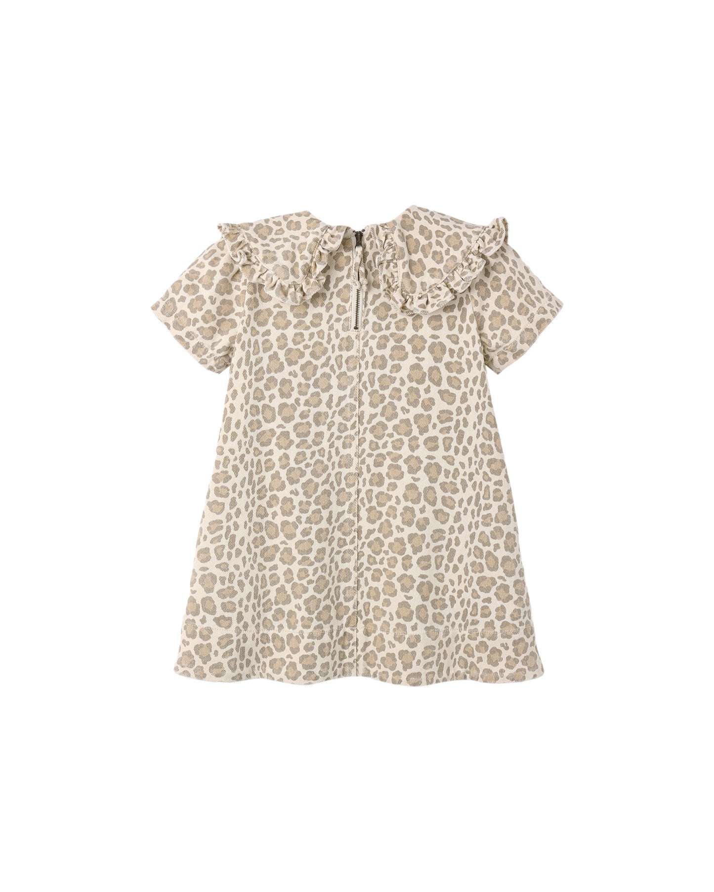 Rylee and Cru Collared Denim - Mini Dress Leopard