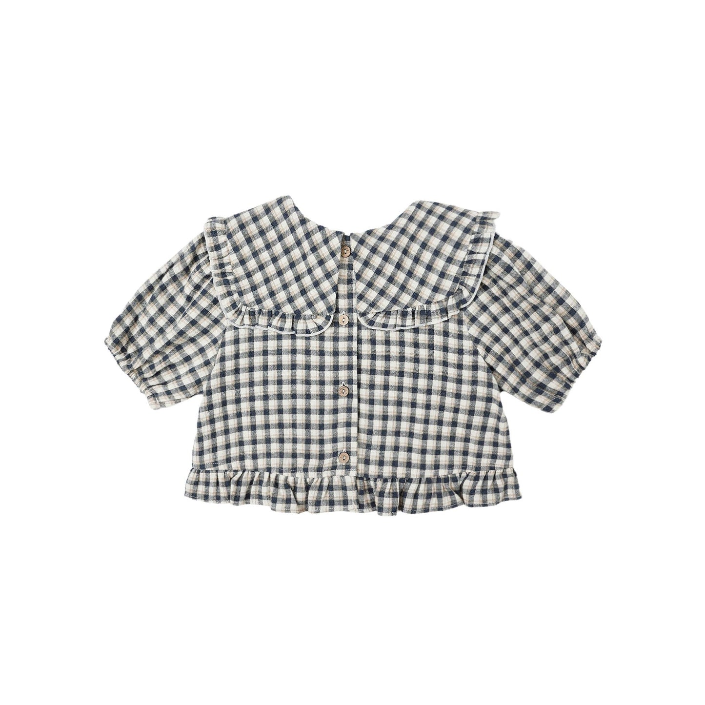 Rylee and Cru Prairie Blouse - Navy Check