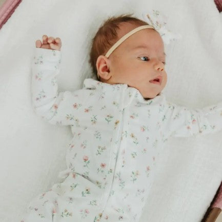 Copper Pearl Zip-up Footie - Eloise