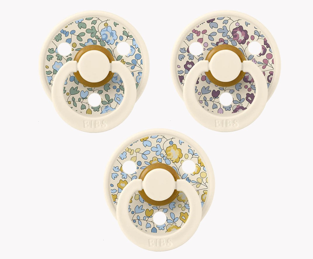 BIBS x LIBERTY Try-It Collection 3 Pack Eloise - Ivory - Size 1 (0-6M)