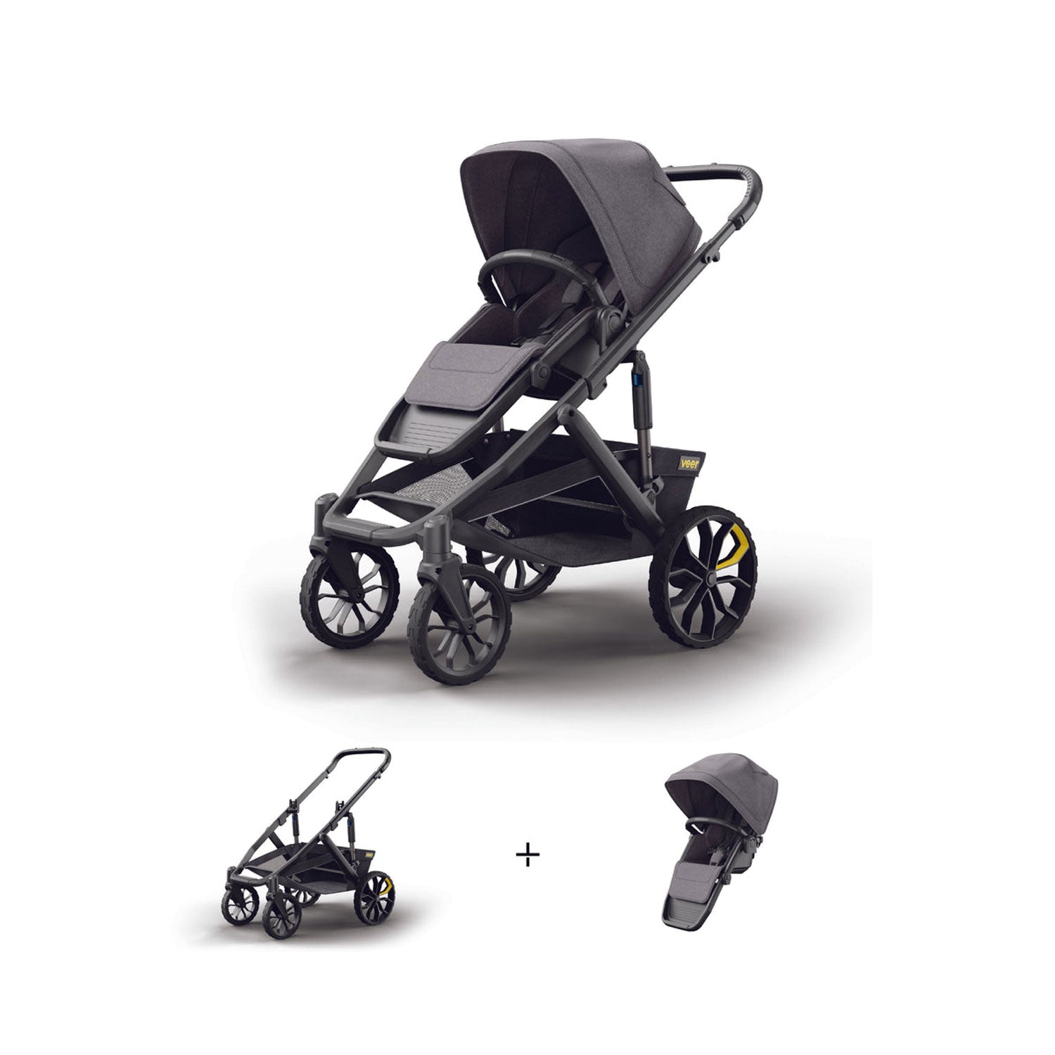 Veer Switch&Roll Luxe Bundle - &Roll Stroller Frame / Switchback Seat Luxe