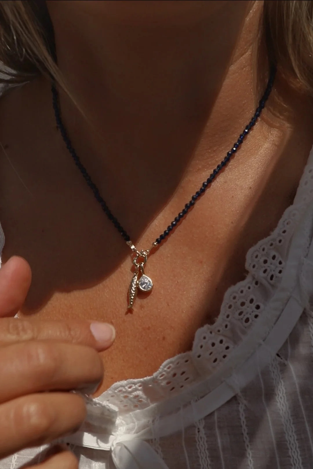 Katie Waltman Jewelry Sapphire Charm Keeper