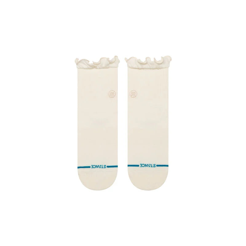 Stance Women's Ruffle Quarter Socks - Icon Quarter - White