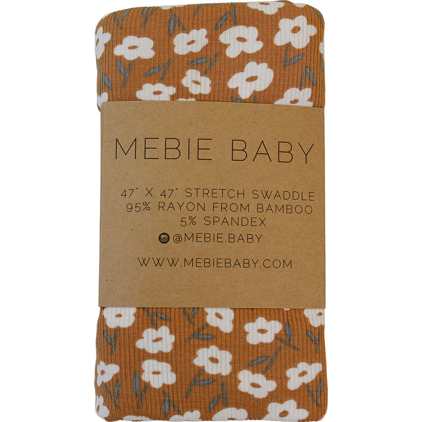 Mebie Baby Ribbed Bamboo Stretch Swaddle