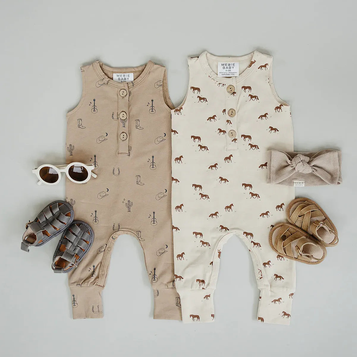 Mebie Baby Tank Romper - Horse