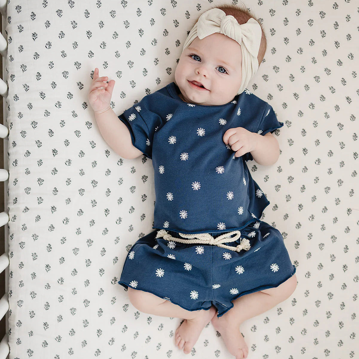 Mebie Baby Short Set - Daisy