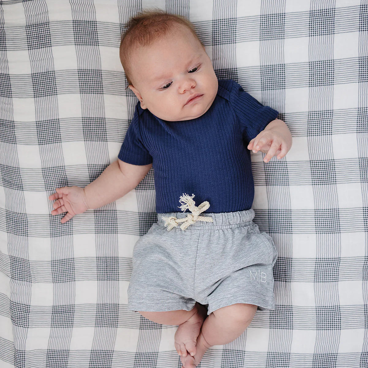 Mebie Baby Pocket Cotton Shorts - Grey