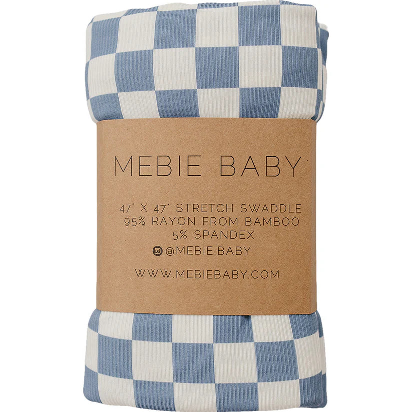 Mebie Baby Ribbed Bamboo Stretch Swaddle
