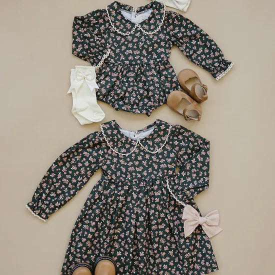 Mebie Baby Olive Bloom Dress