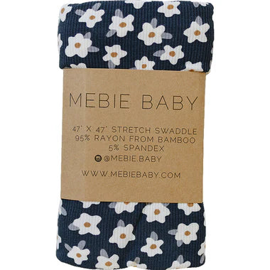 Mebie Baby Ribbed Bamboo Stretch Swaddle