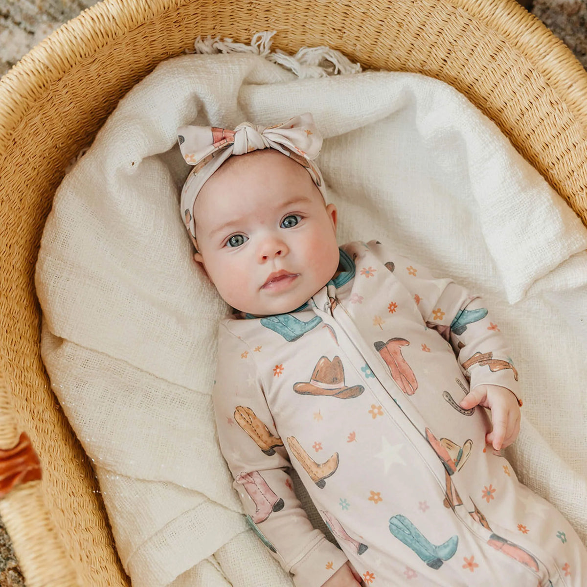 Copper Pearl Zip-Up Footie Pajama - Cheyenne