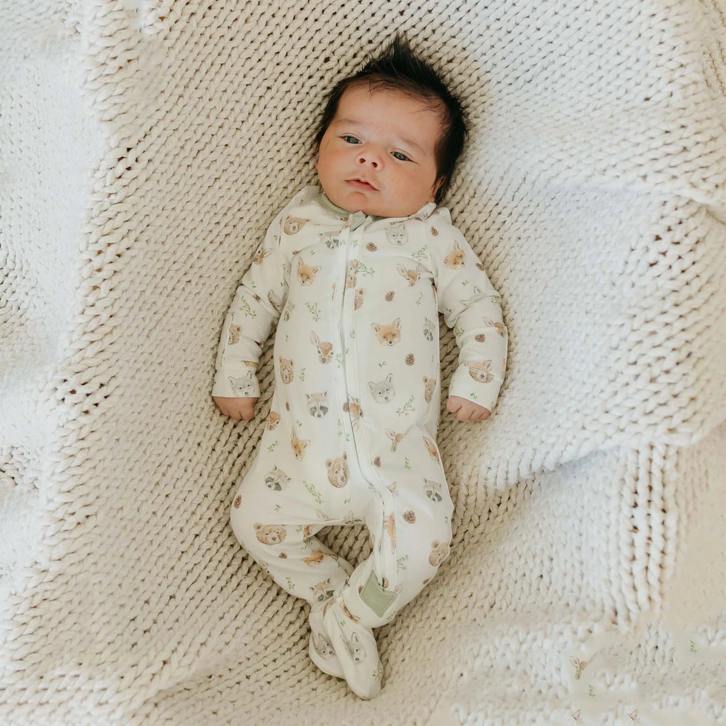 Copper Pearl Zip up Footie - Wilder