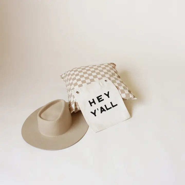 Imani and kids Hey Y'all Mini Canvas Banner