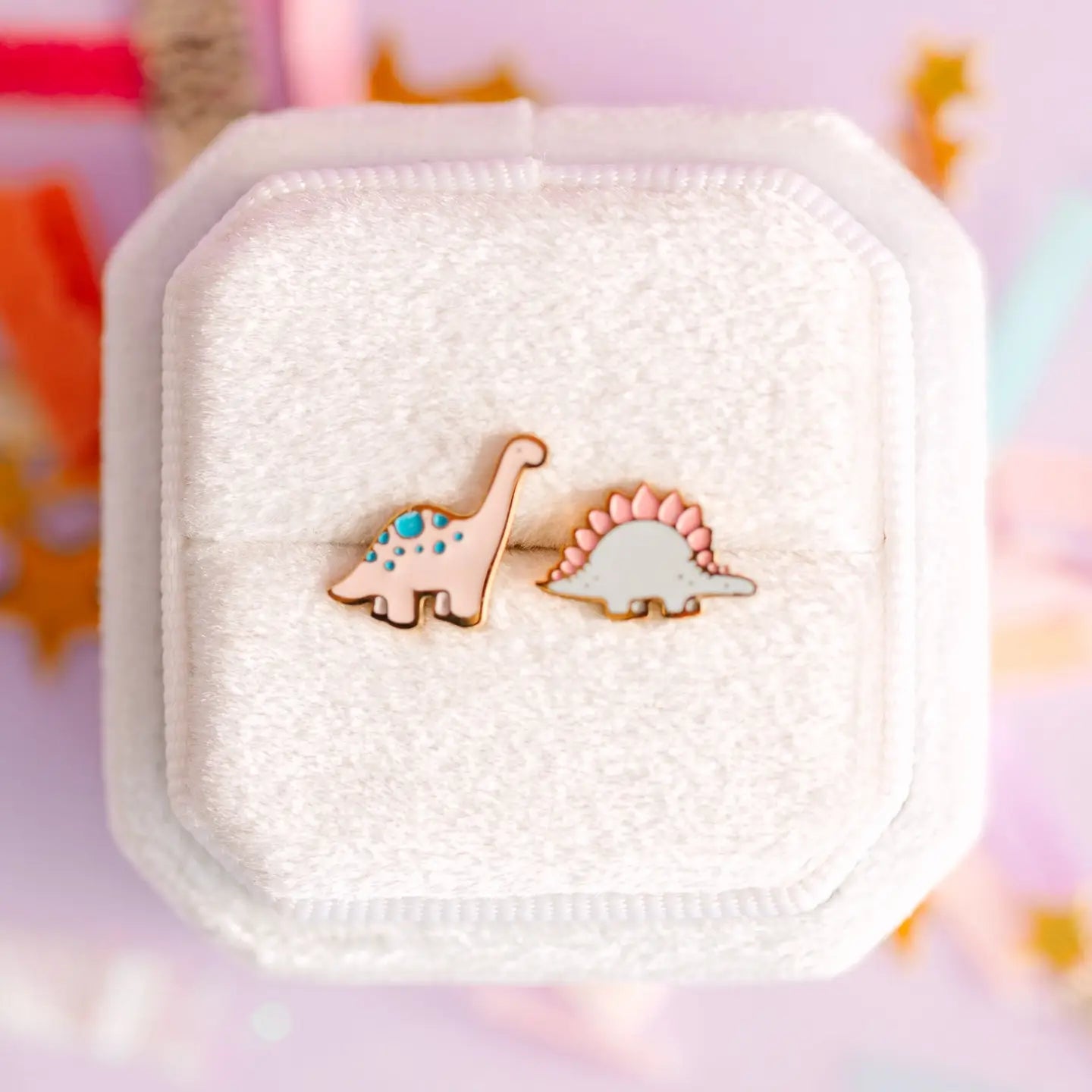 Pierced Co Pastel Dinosaur Earrings