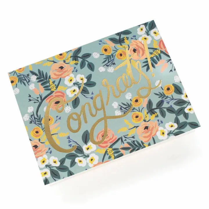 Rifle Paper Co Blue Meadow Congrats Card