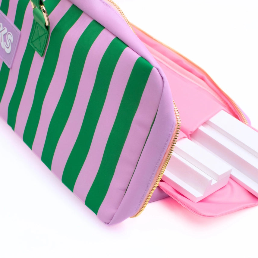 My Fair Mahjong Mahjong Rack Bag - Purple & Green Stripes