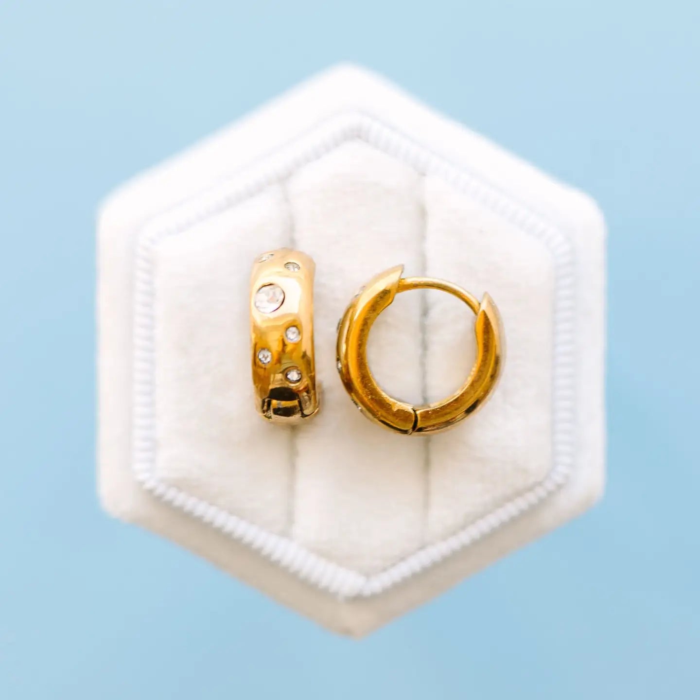 Pierced Co Diamond Dot Huggies