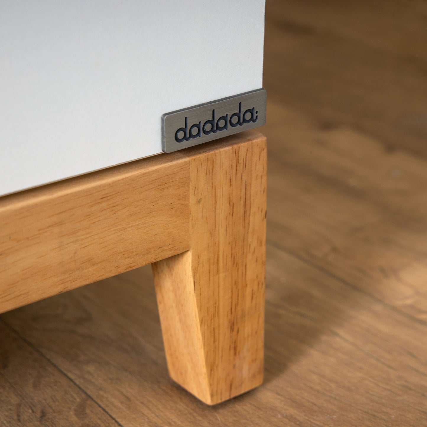 Dadada Lala Little 3-Drawer Dresser - White / Red Oak