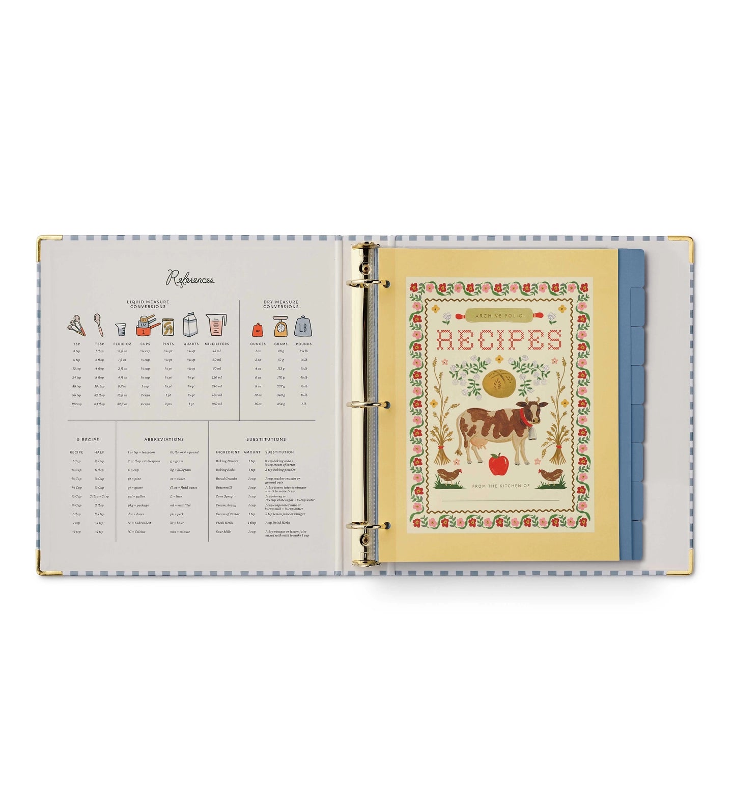 Rifle Paper Co Home Sweet Home Recipe Binder