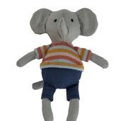 Creative Co-op Plush Animal in Clothes