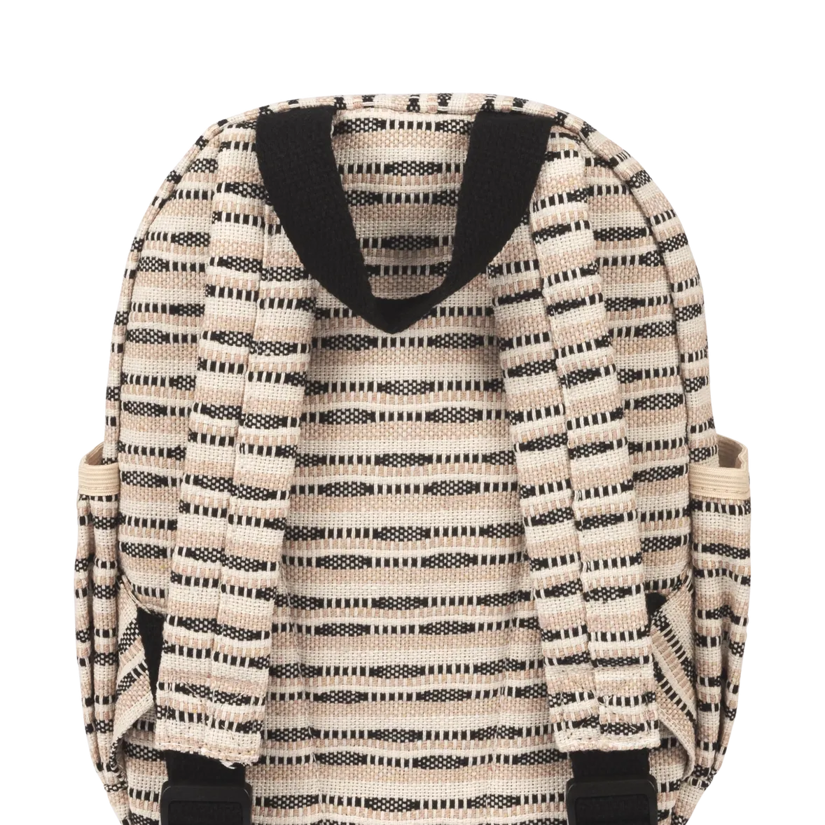 BinkyBro Kids Backpack (Black Striped Canvas)