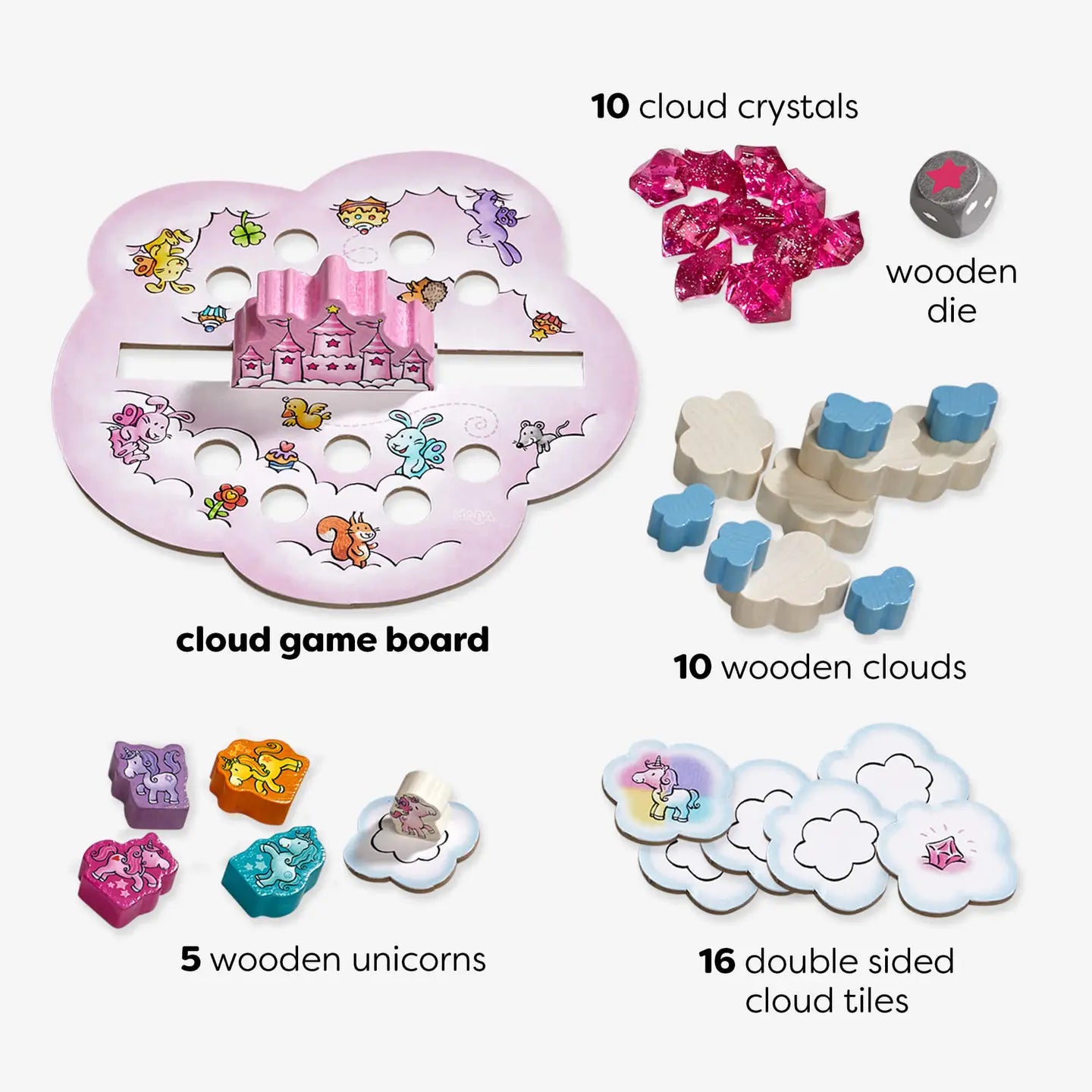 HABA USA Unicorn Glitterluck Cloud Stacking