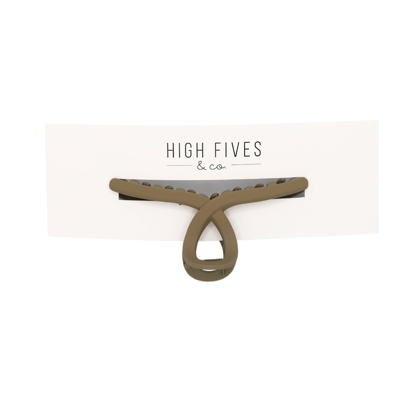 High Fives Women's Loop Claw Clip - Large - Muted Khaki