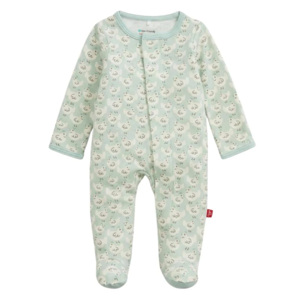Magnetic Me Organic Cotton Footie Green Chicken
