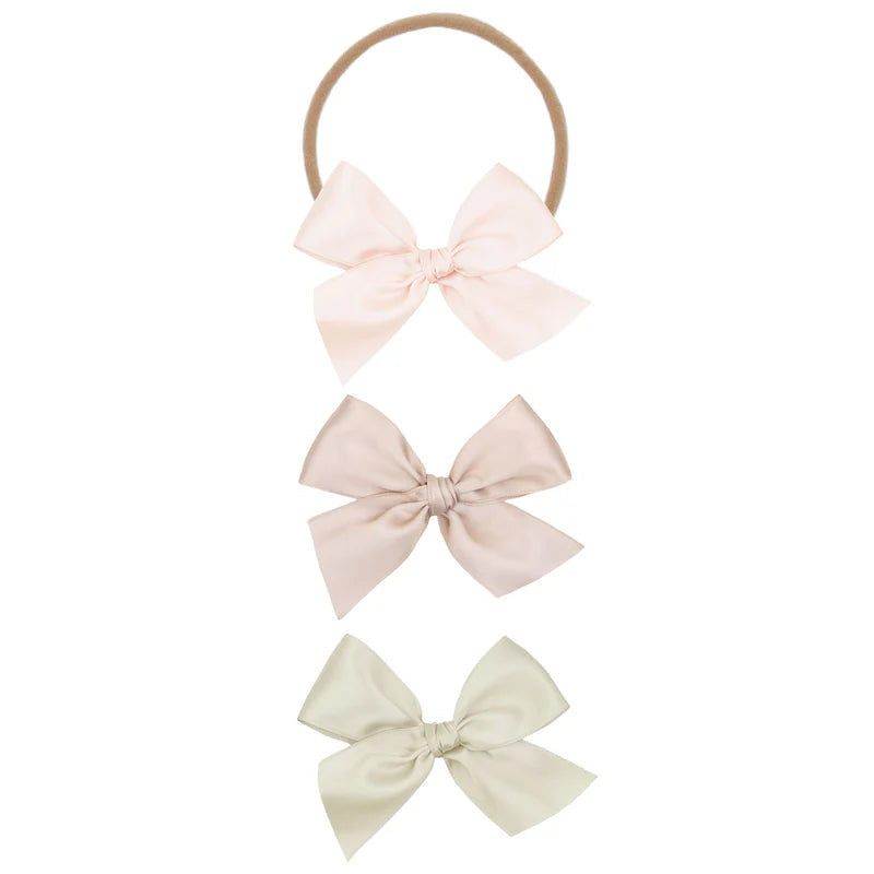 Lou Lou and Company Satin Bow Headband 3 Pack - Small