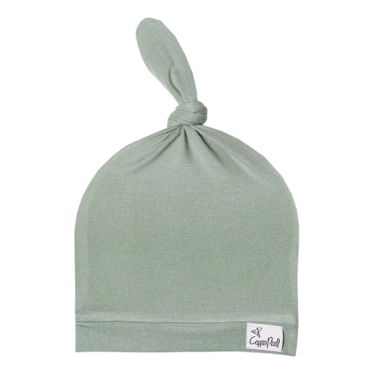 Copper Pearl Top Knot Hat 5-18M