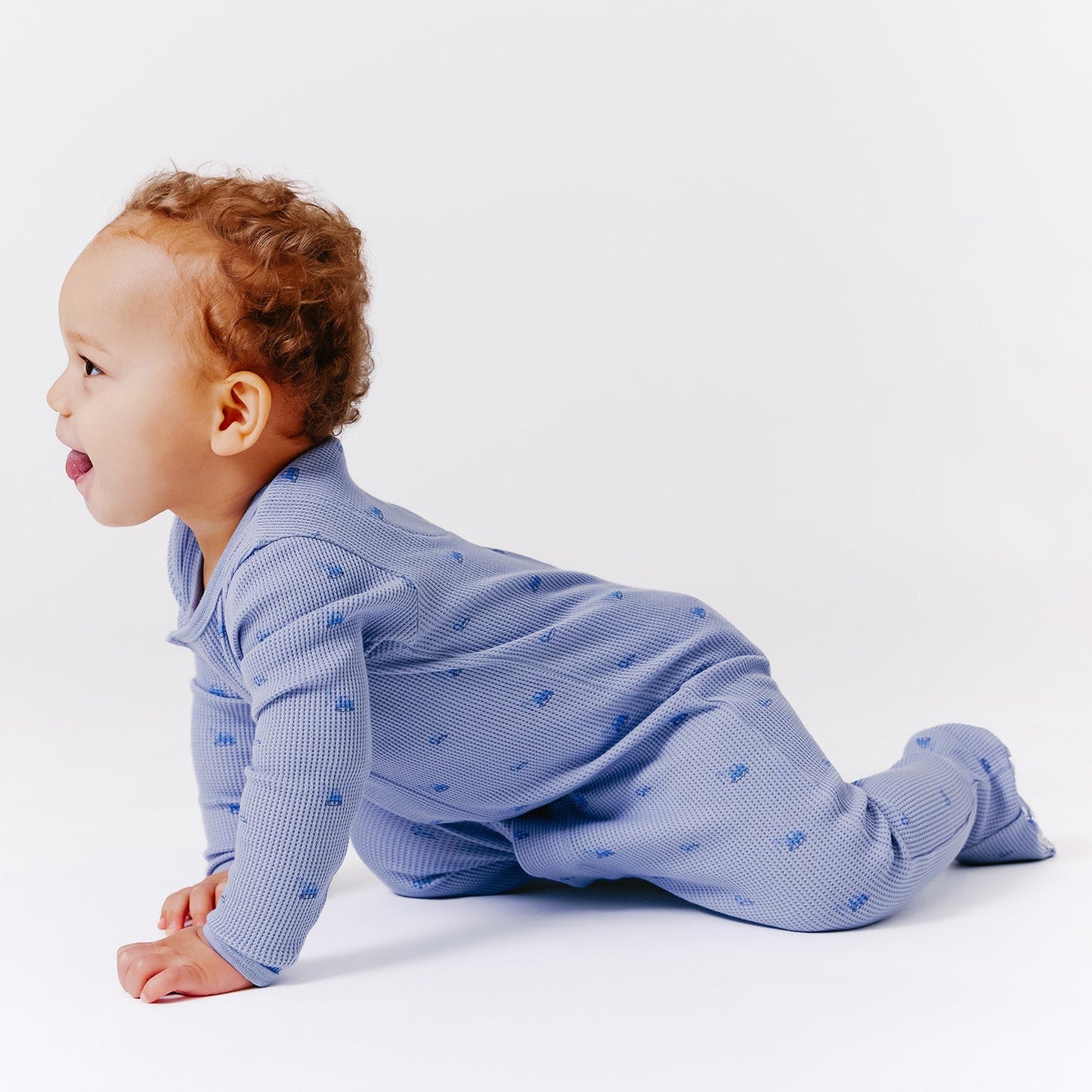 Magnetic Me Modal Magnetic Footie - Soft Slate Print Waffle