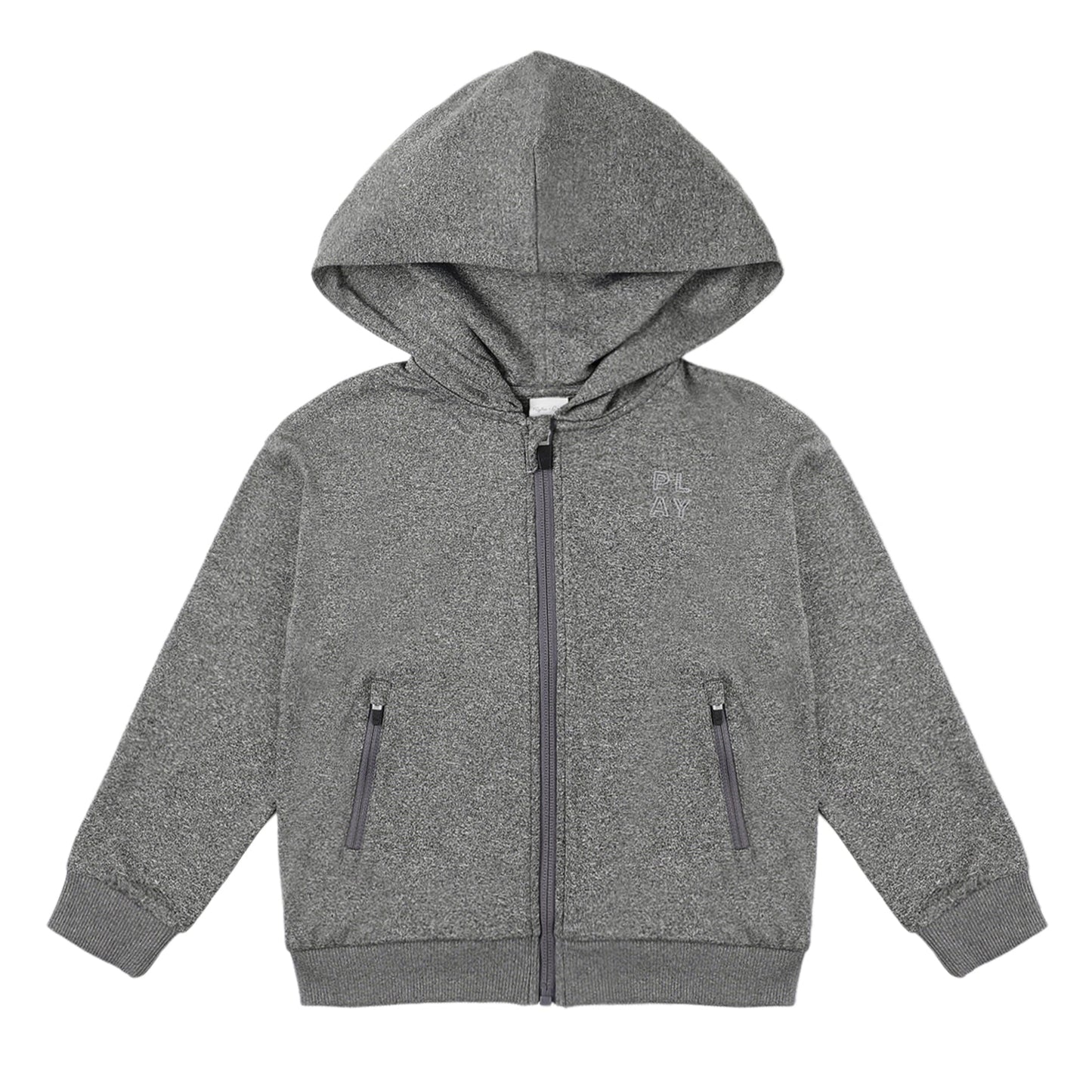 Rylee and Cru Zip-Up Tech Hoodie - Heathered Black