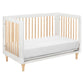 Babyletto Lolly 3-in-1 Convertible Crib with Toddler Bed Conversion Kit - White/Washed Natural