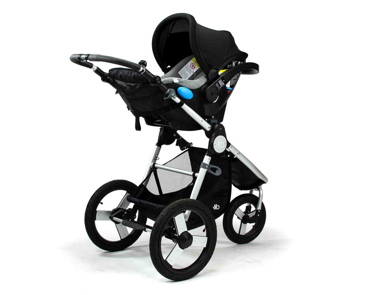 Bumbleride Indie/Speed Adapter on Stroller - Maxi Cosi/Nuna/Cybex/Clek
