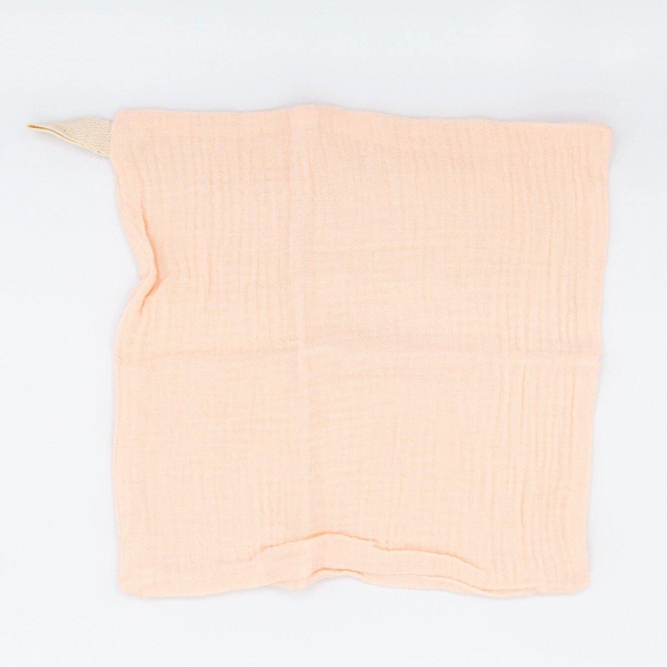 The Baby Cubby Cotton Muslin Pacifier Lovey with Loop - Light Pink