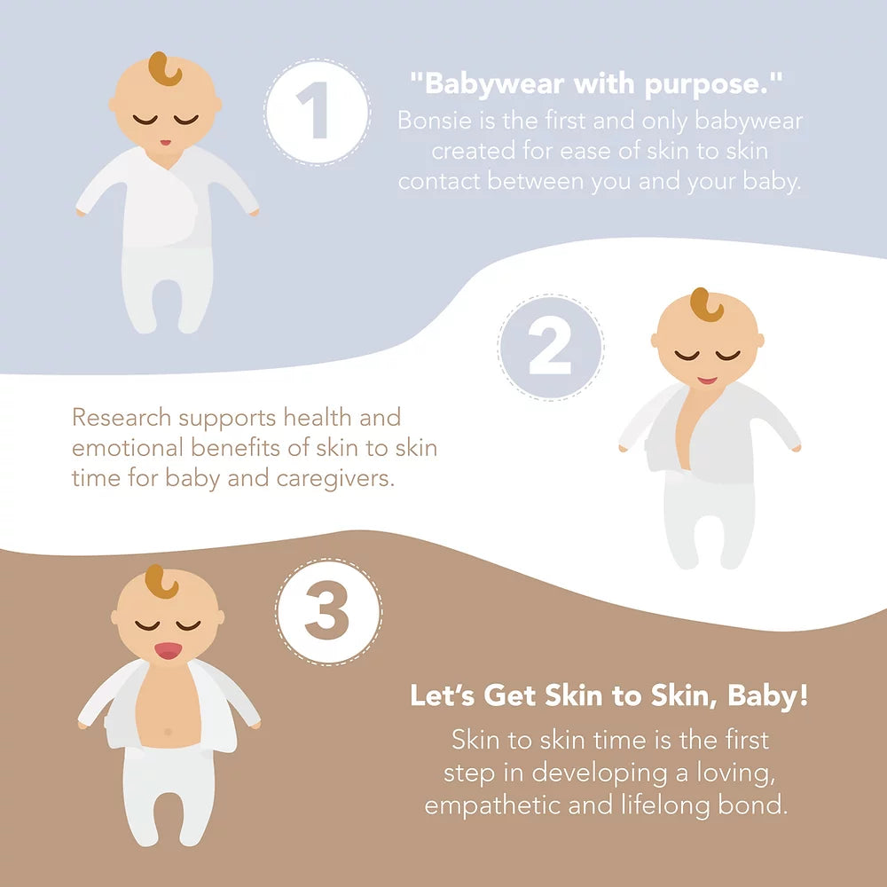 Bonsie Skin to Skin Babywear Footie - Milk