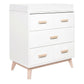 Babyletto Scoot 3-Drawer Changer Dresser with Removable Changing Tray - White/Washed Natural