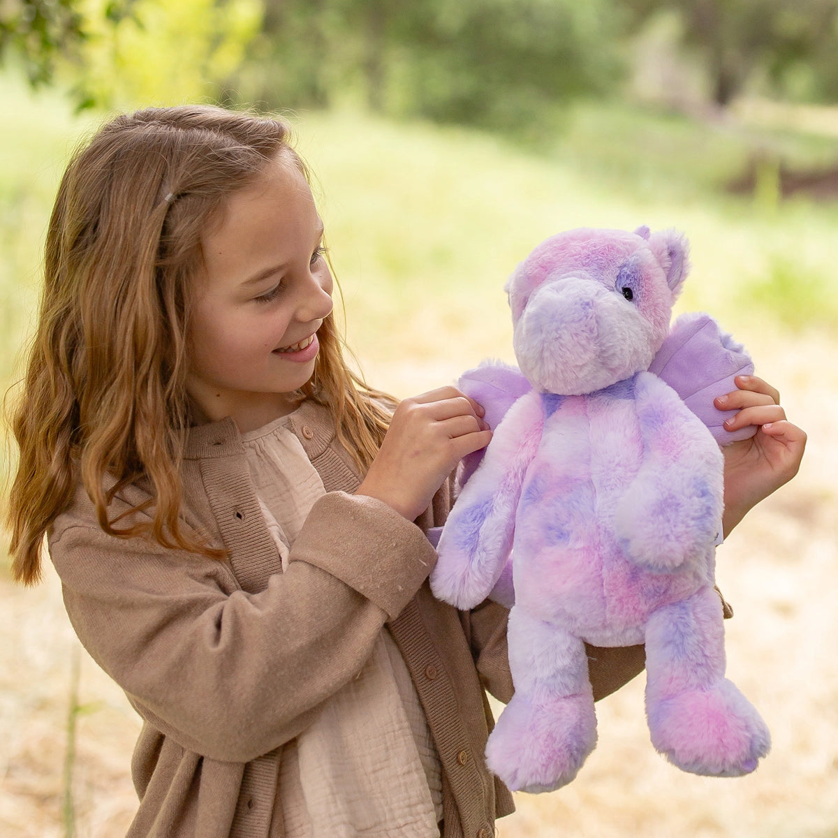 Beverly Hills Teddy Bear Company World Softest Plush Lushee 16 Inch - Dottie Tie Dye Dragon