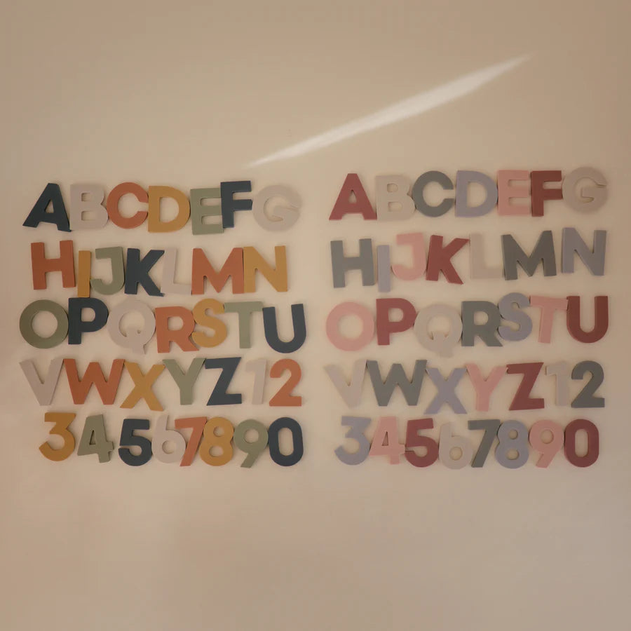 Mushie Letters & Numbers Bath Play Set - Sol
