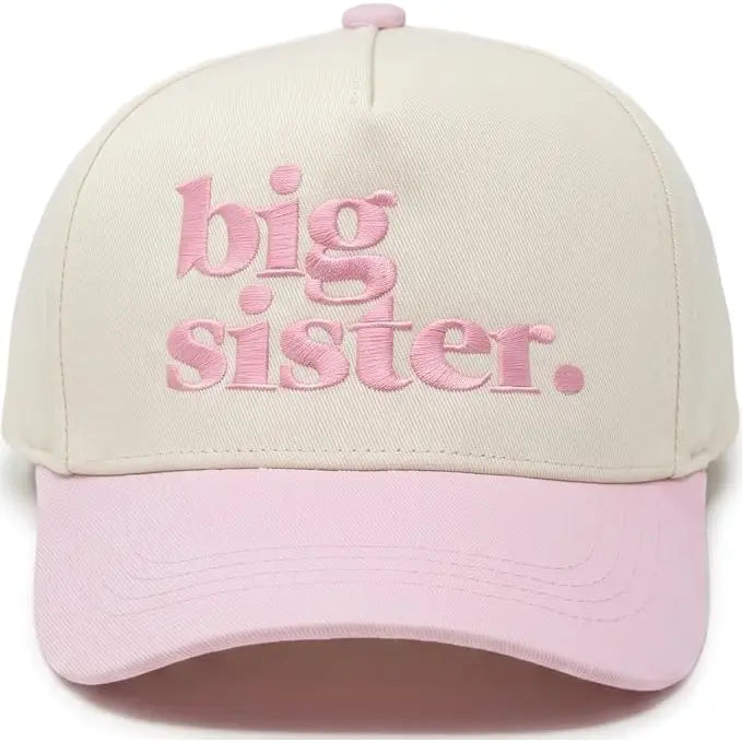 Funky Junque Two Tone Cap Big Sister - Light Pink/beige