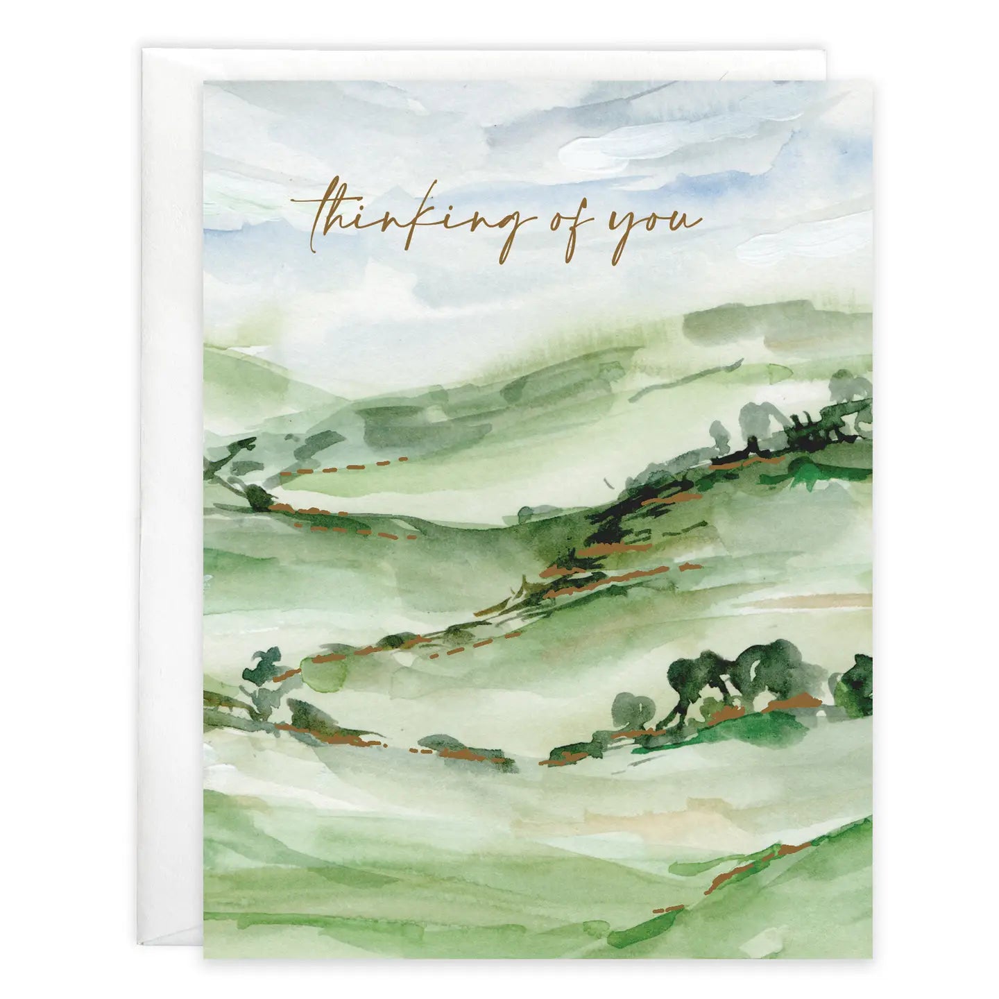 Gina B Designs Thinking of You Greeting Card - Peaceful Landscape
