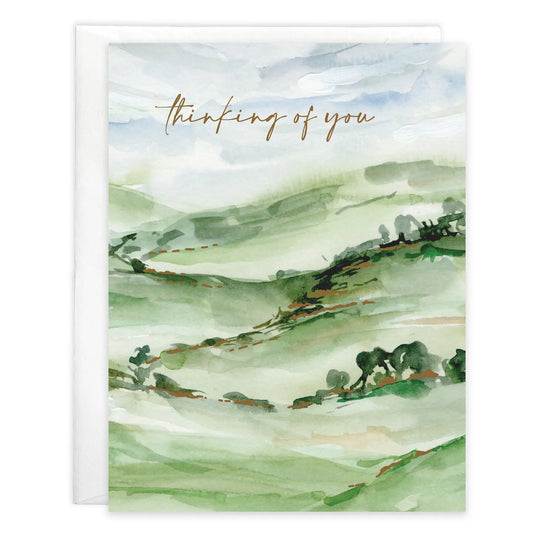 Gina B Designs Thinking of You Greeting Card - Peaceful Landscape