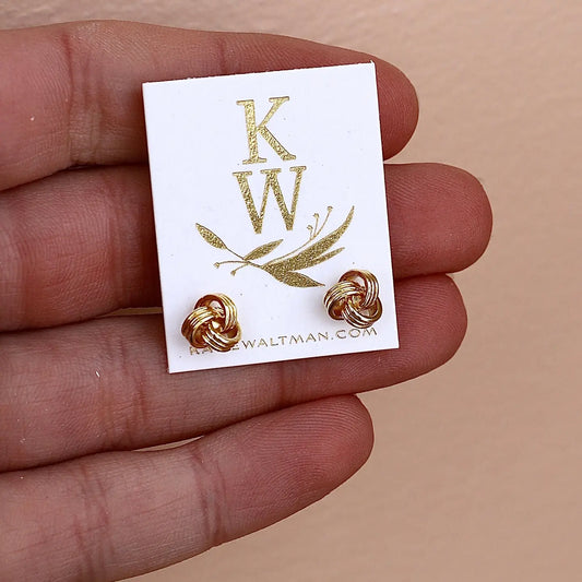 Katie Waltman Jewelry Gold Knot Studs