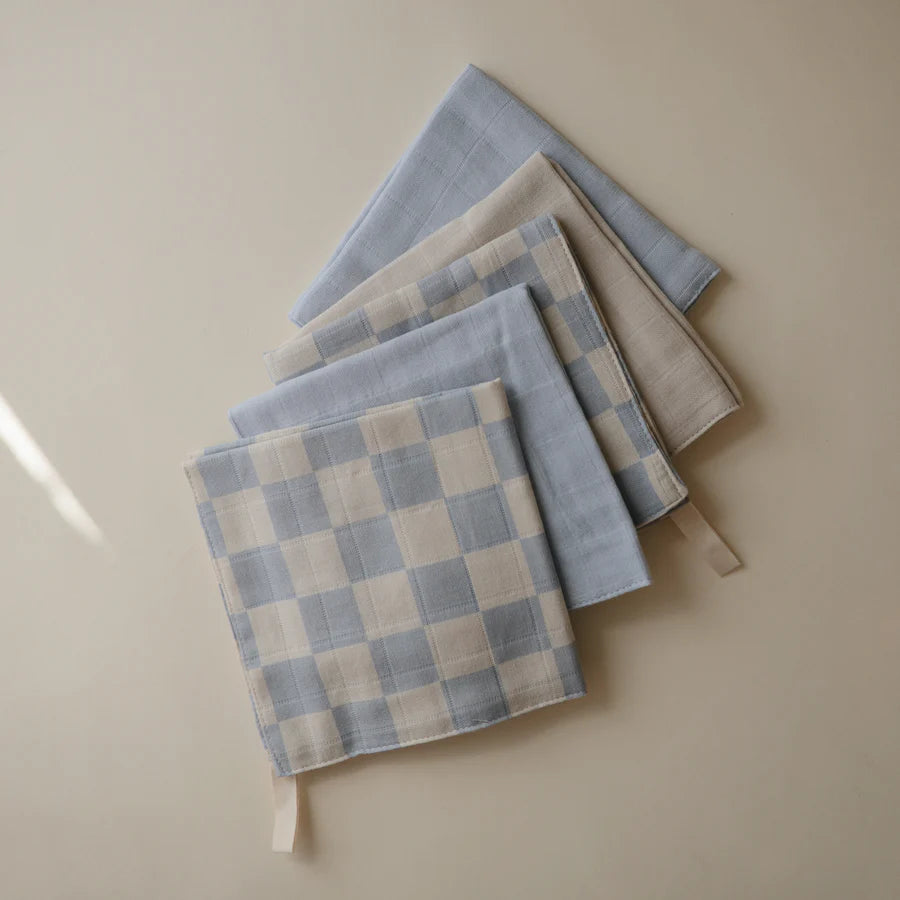 Mushie Muslin Cotton Washcloth 5-Pack