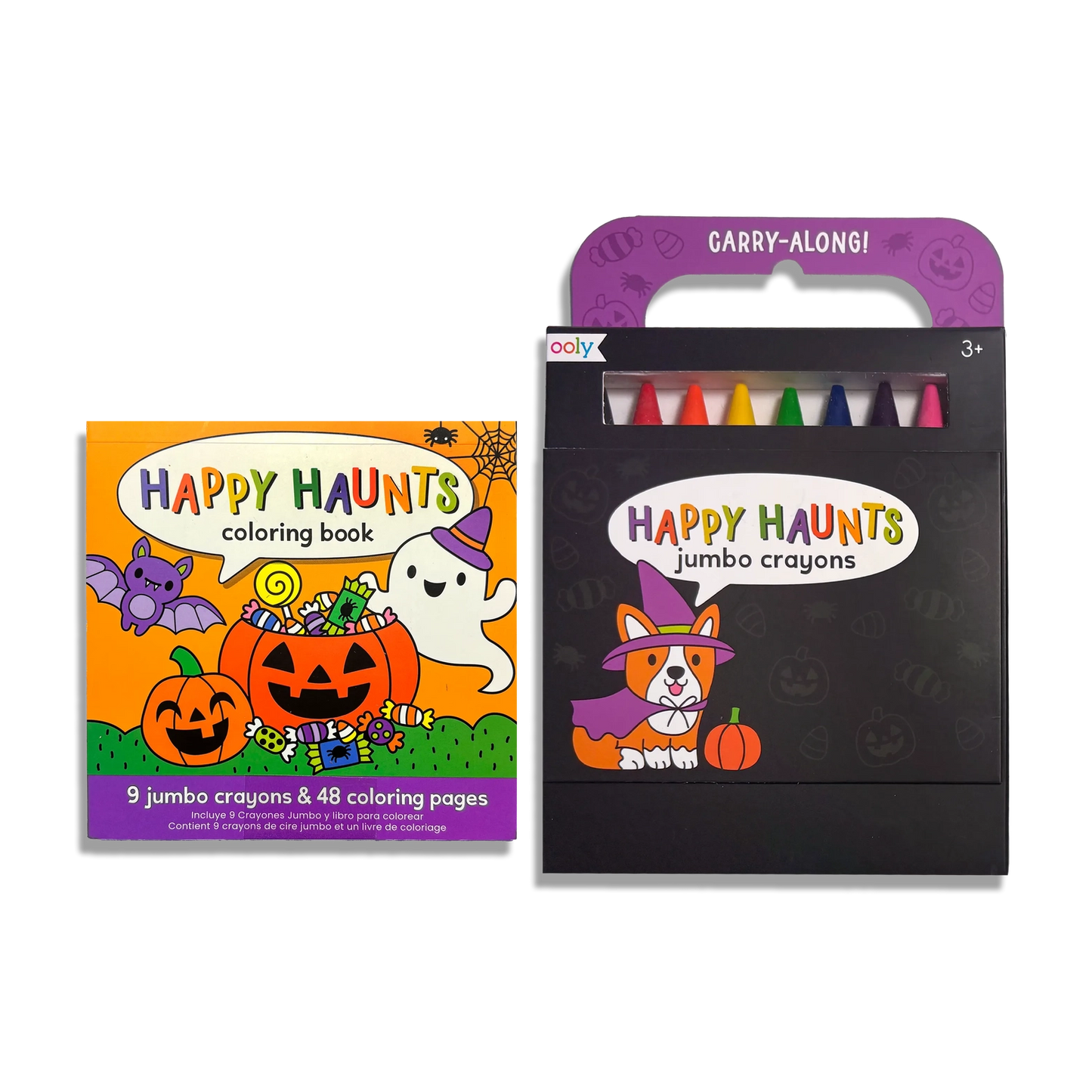 OOLY Carry-Along Coloring Book Set - Happy Haunts