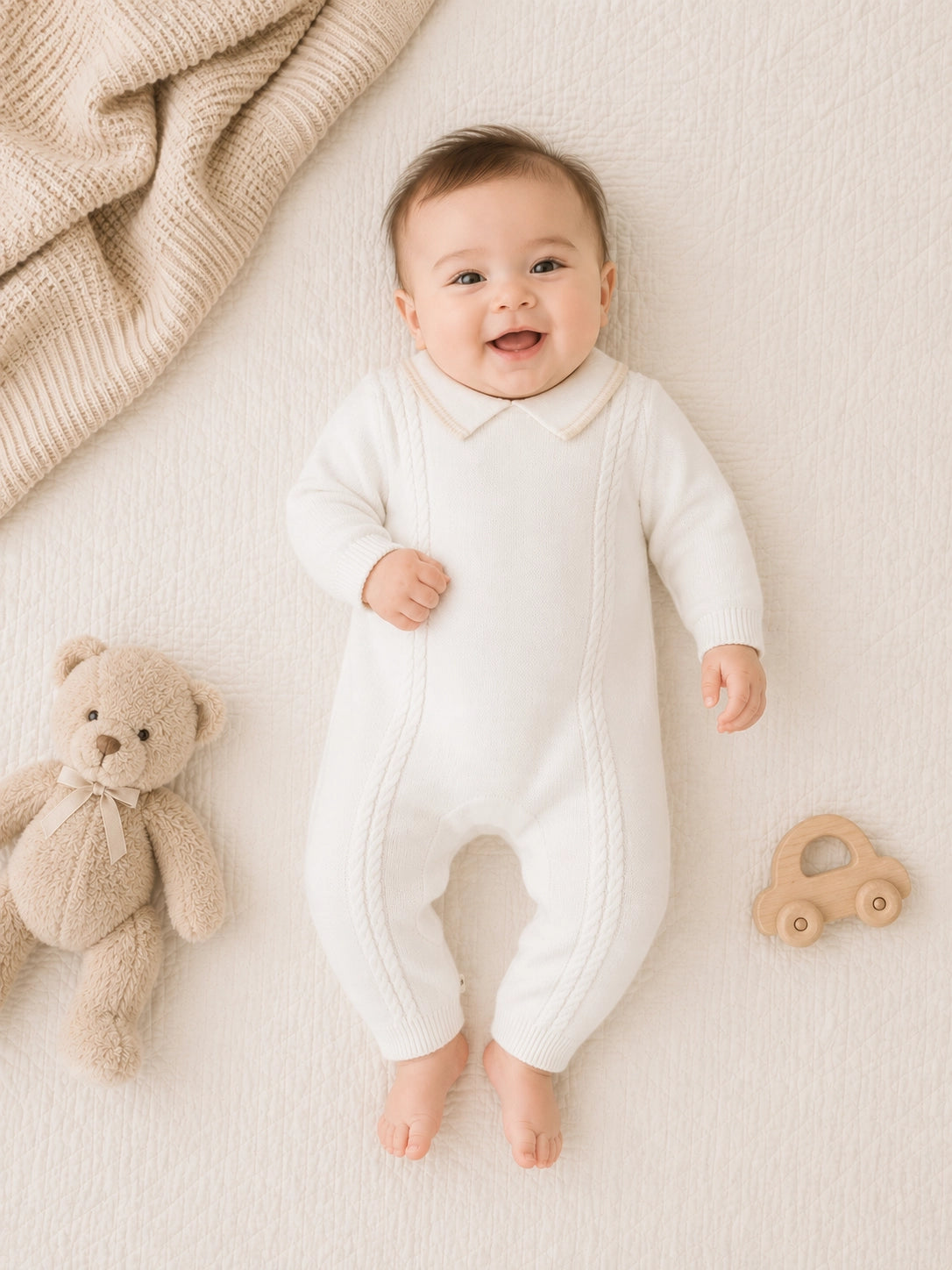 Viverano Organics Milan Knit Baby Pocket Jumpsuit (Organic Cotton)