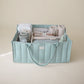 Mushie Diaper Caddy - Roman Green