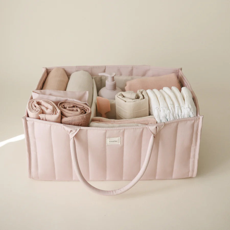 Mushie Diaper Caddy - Blush