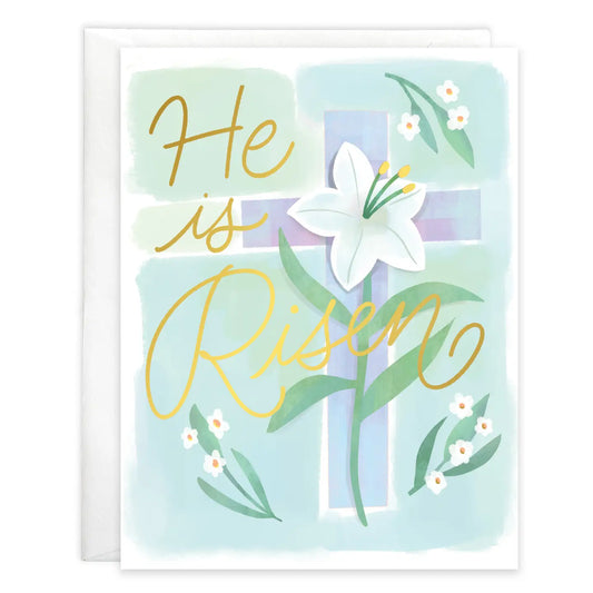 Gina B Designs With Scripture Easter Greeting Card - Lily Cross